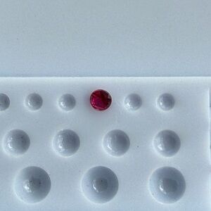 Round Ruby Red Loose Gemstone .21 carats